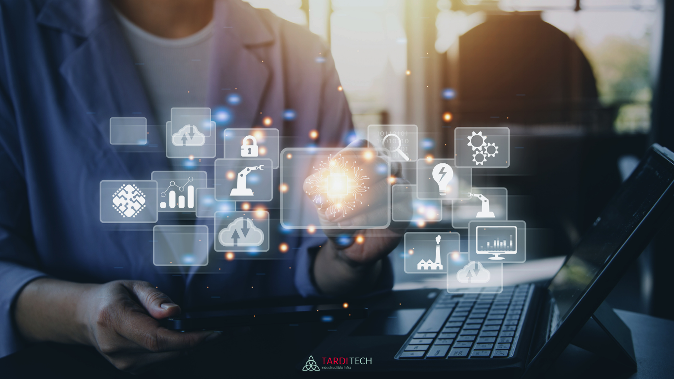 Illustration of a cloud operations dashboard showing metrics and uptime visualisations, representing reliable CloudOps for scaling startups.