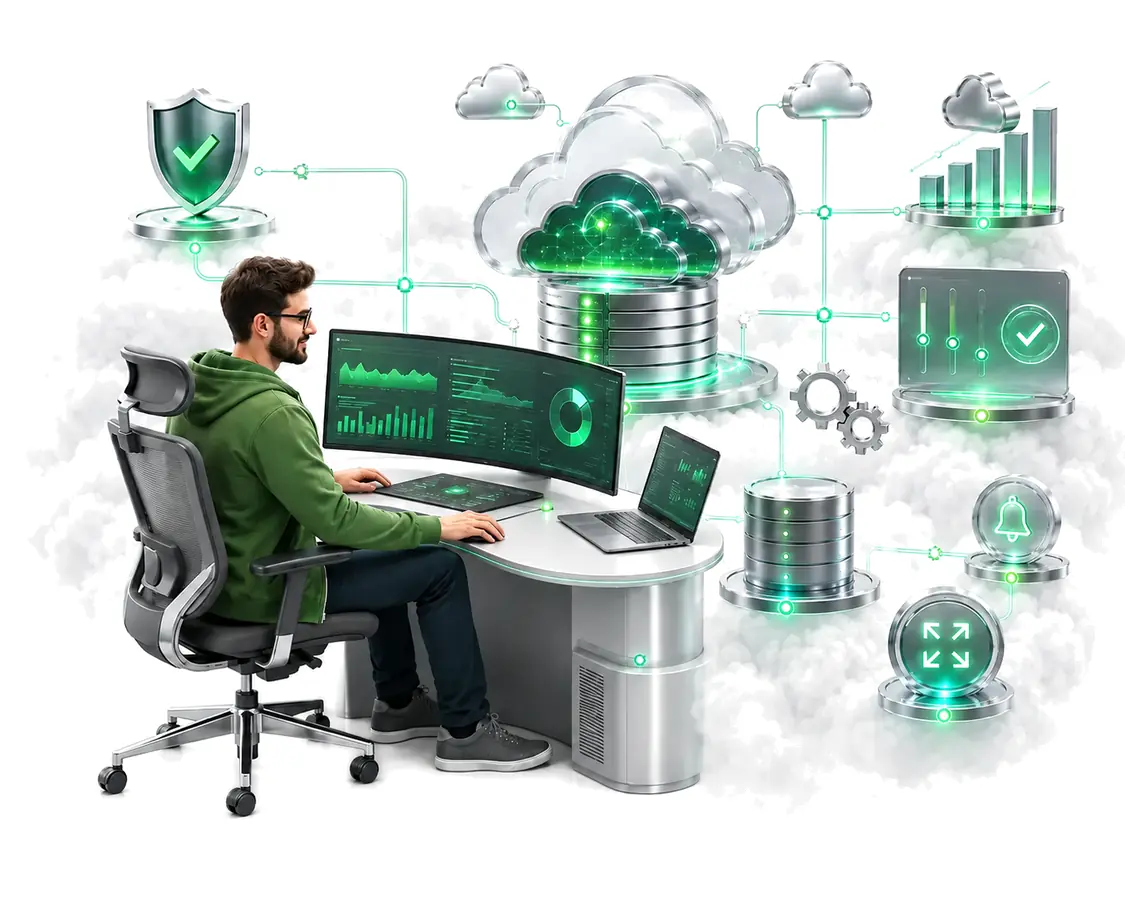 AI-driven CloudOps management monitoring cloud infrastructure performance