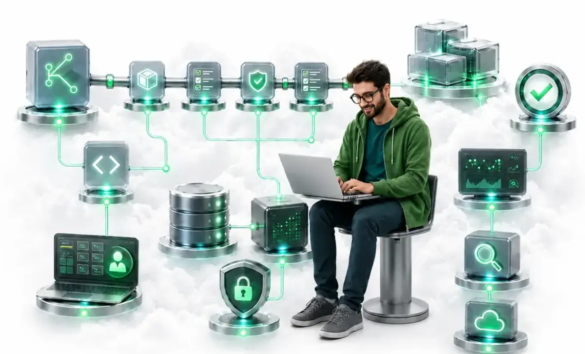 DevOps and platform engineer managing a cloud-based software delivery pipeline