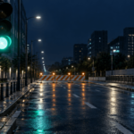 Green traffic light facing a closed road, representing automation that is running but no longer producing the right outcome